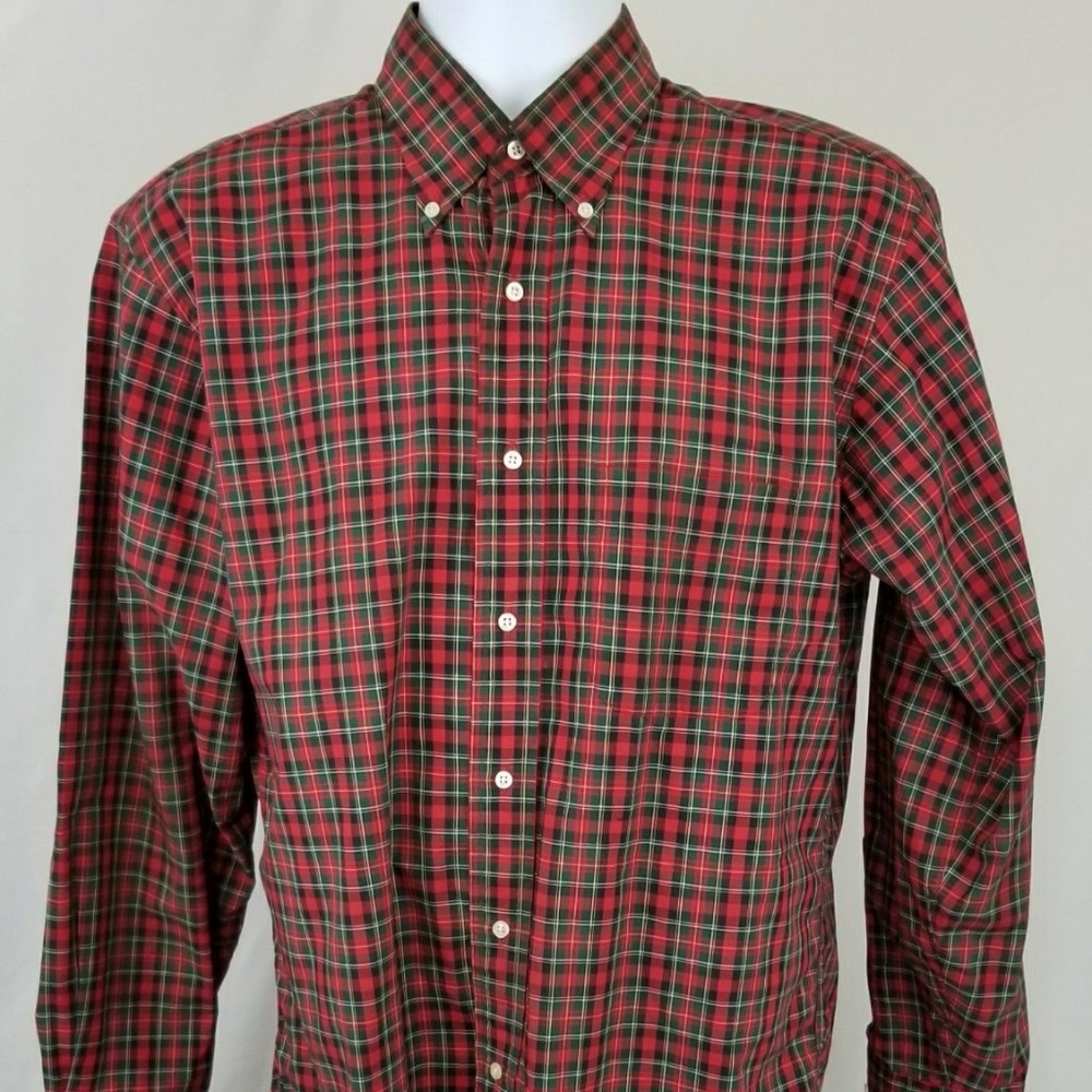 JOSEPH A. BANK Men's Red Plaid Button Front